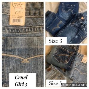 Jeans sizes 1-5